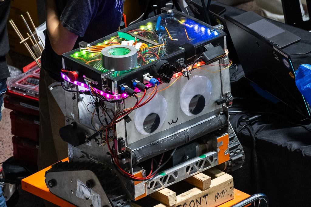 2026 Minibot on a cart in the robopits